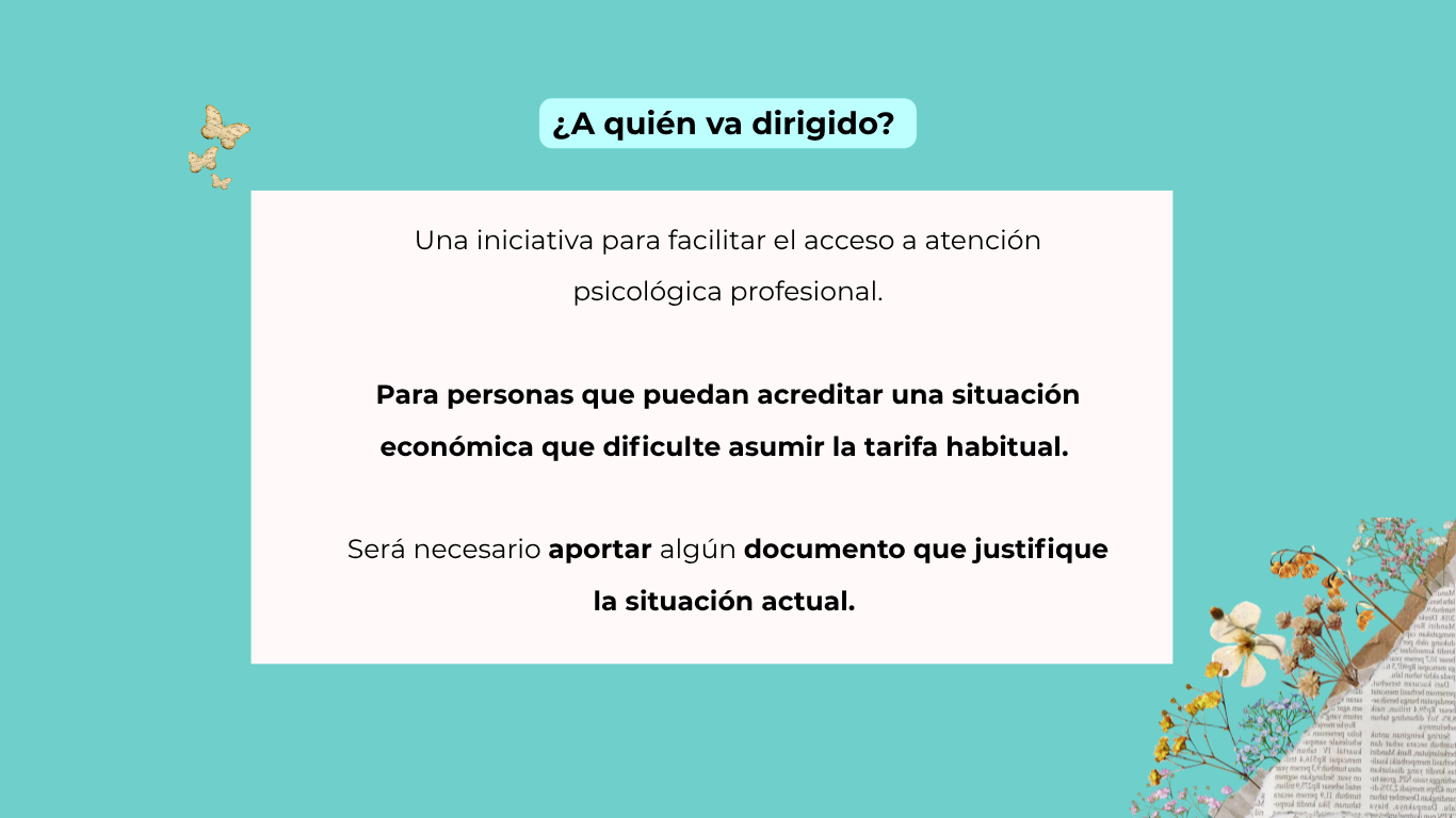 El Programa Acceso Helvetia se dirige a personas que puedan acreditar dificultades económicas para asumir la tarifa habitual.